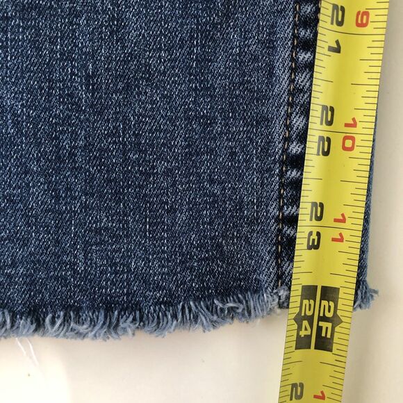 GAP Denim Women’s Cheeky Straight Jeans Medium Indigo Blue Raw Hem Tag Size 2/26 - Picture 8 of 16